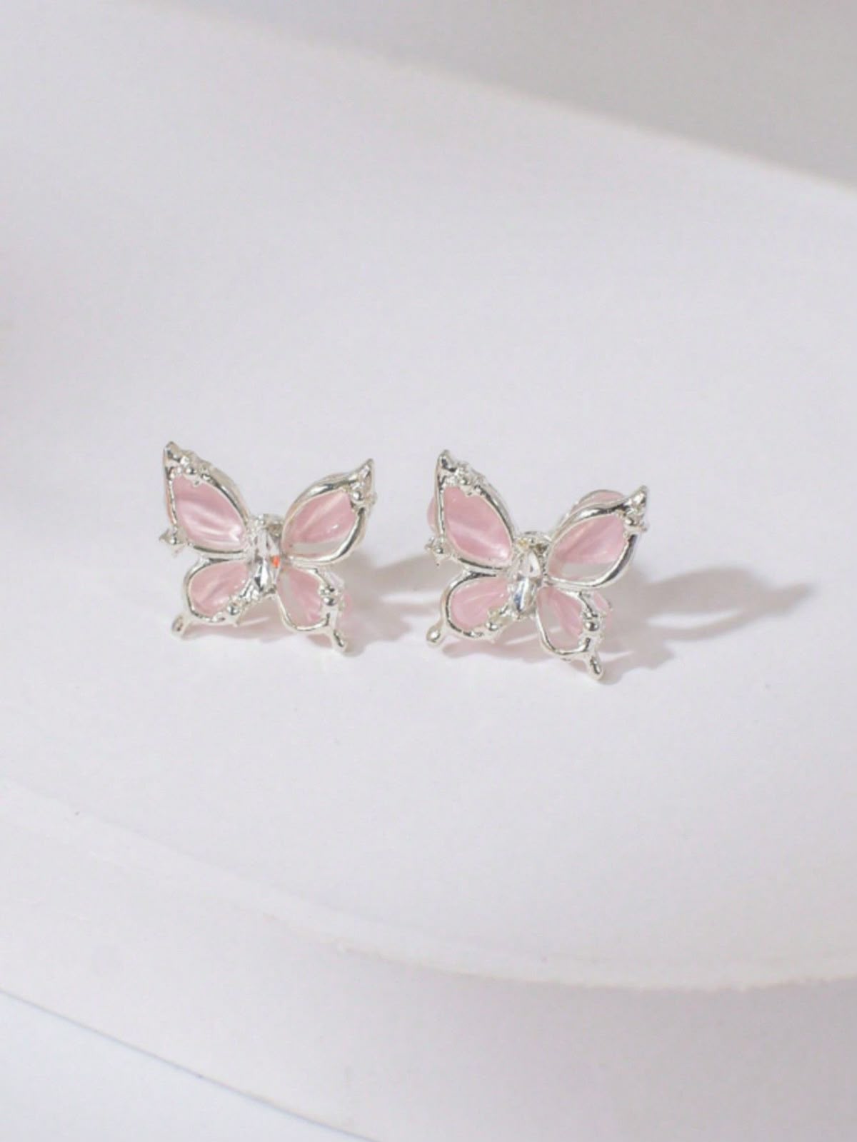 Pink Butterfly Earrings